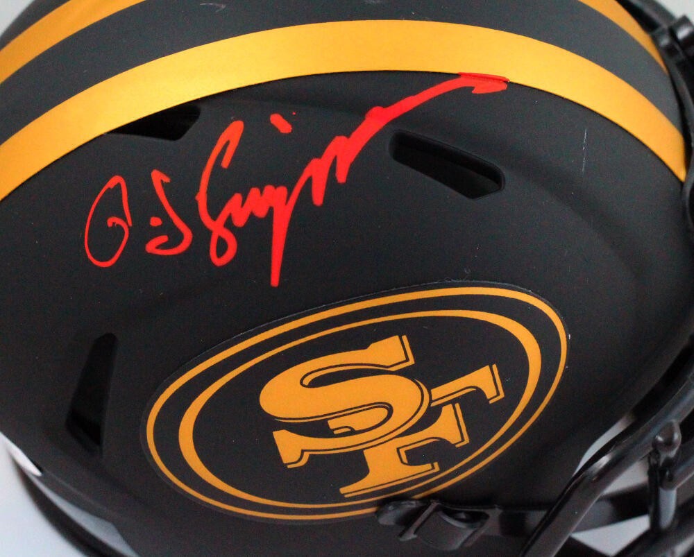 OJ Simpson Signed San Francisco 49ers Eclipse Mini Helmet