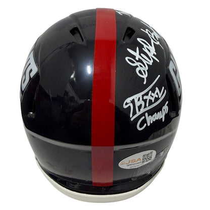 Stephen Baker Signed New York Giants Throwback Mini Helmet (JSA COA)