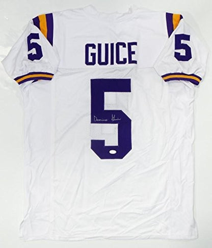 Derrius Guice Autographed Custom White Jersey