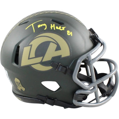 Torry Holt Signed Los Angeles Rams 2025 Salute to Service Mini Helmet