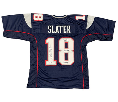 Matthew Slater Signed New England Patriots Custom Jersey (3x Inscriptions)