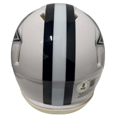 Brandon Aubrey Signed Dallas Cowboys Alternate White Mini Helmet