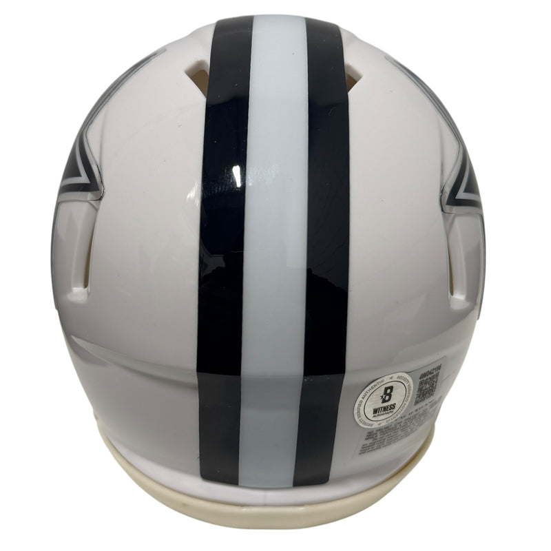 Brandon Aubrey Signed Dallas Cowboys Alternate White Mini Helmet