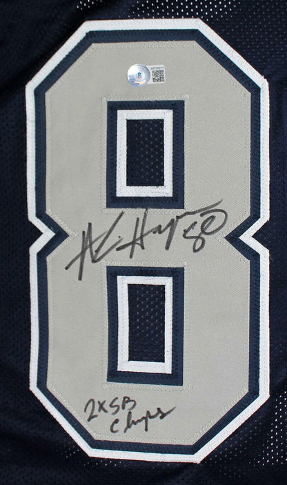 Alvin Harper Signed Dallas Cowboys Custom Blue Jersey "2x SB Champs"