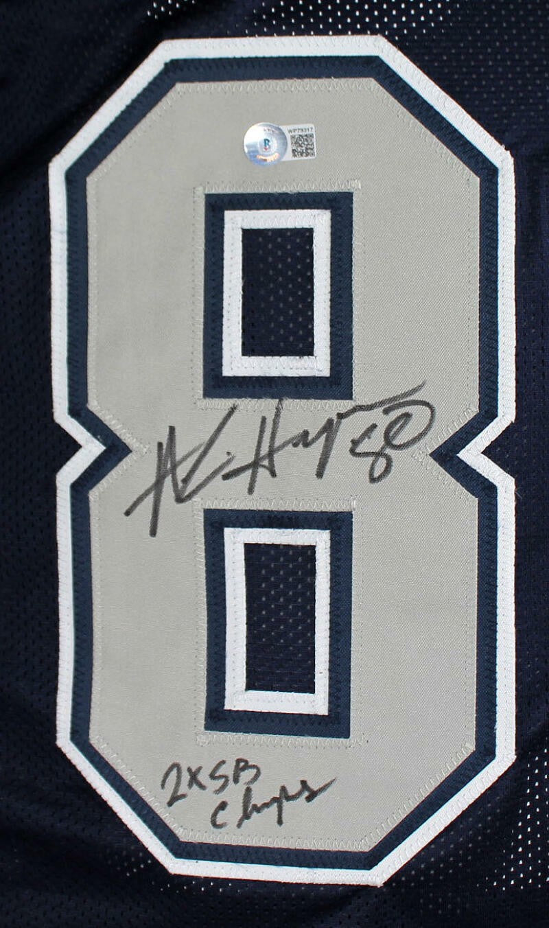 Alvin Harper Signed Dallas Cowboys Custom Blue Jersey "2x SB Champs"
