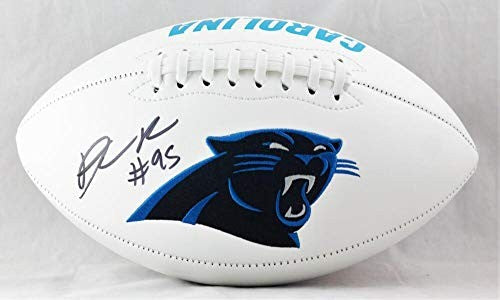 Derrick Brown Autographed Carolina Panthers Logo Football