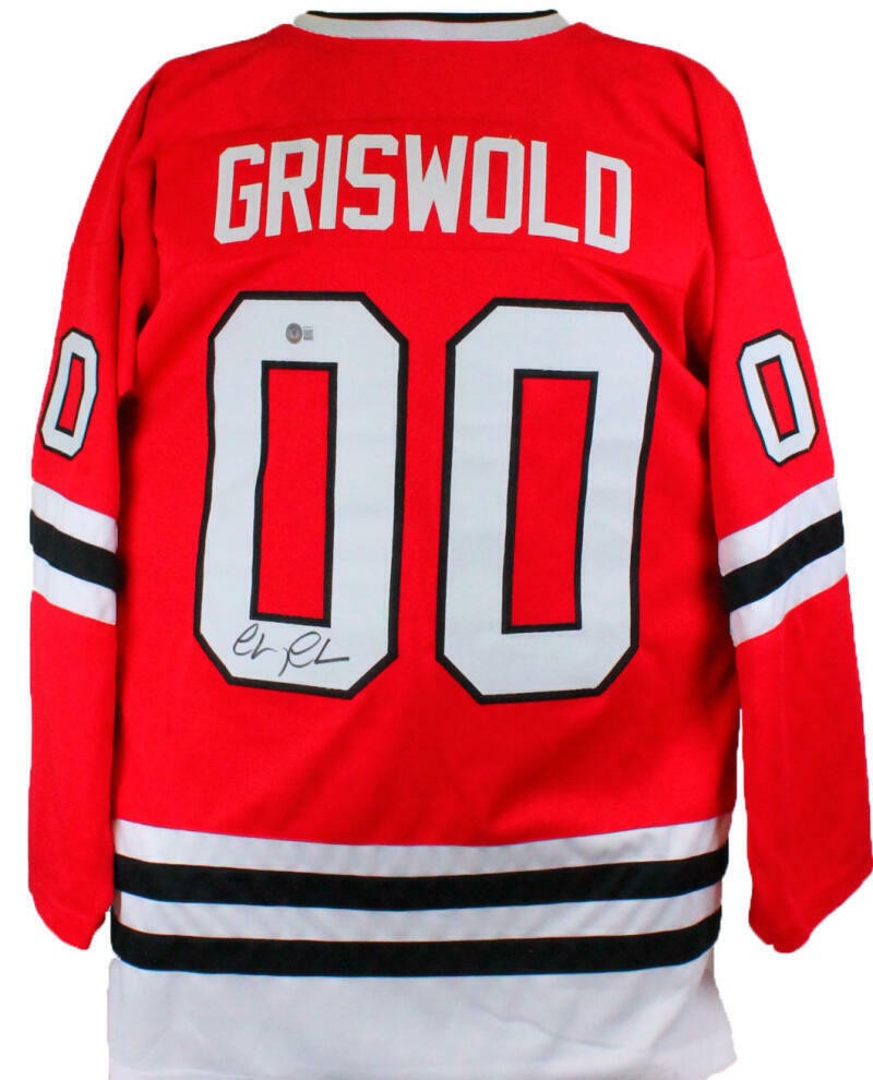 Chevy Chase Autographed Clark Griswold Red Hockey Jersey