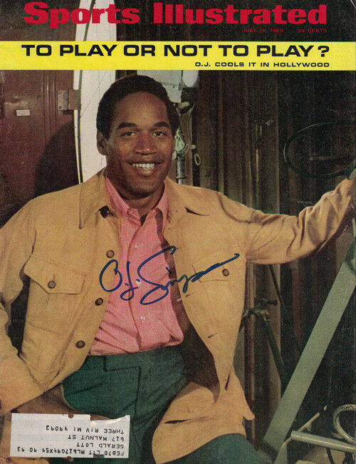 OJ Simpson Autographed Buffalo Bills Sports Illustrated July 14, 1969 JSA