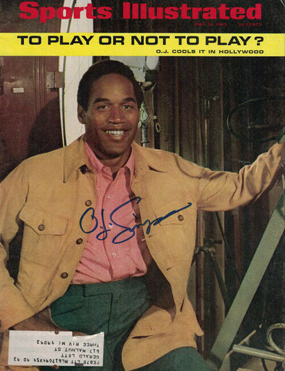 OJ Simpson Autographed Buffalo Bills Sports Illustrated July 14, 1969 JSA