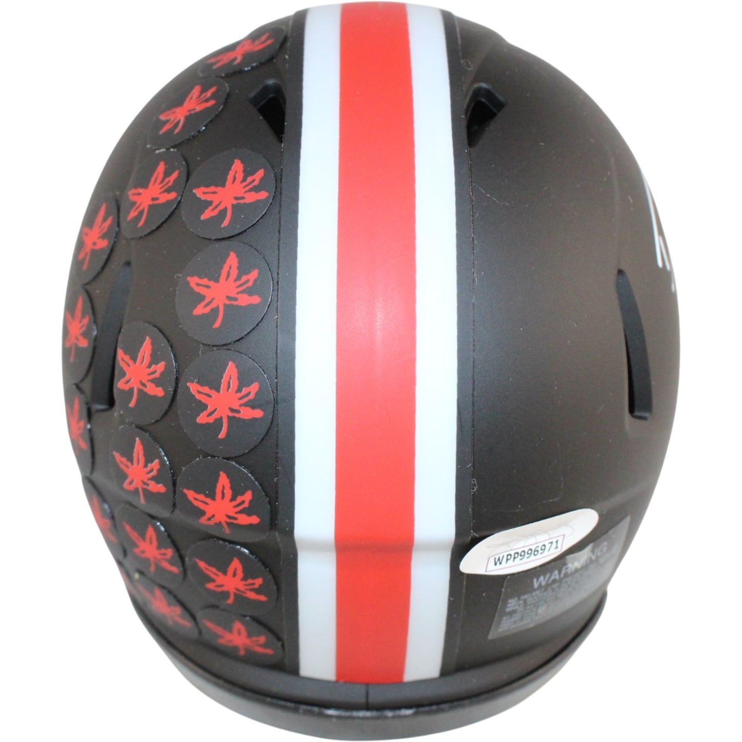 Denzel Ward Signed Ohio State Buckeyes Eclipse Mini Helmet JSA