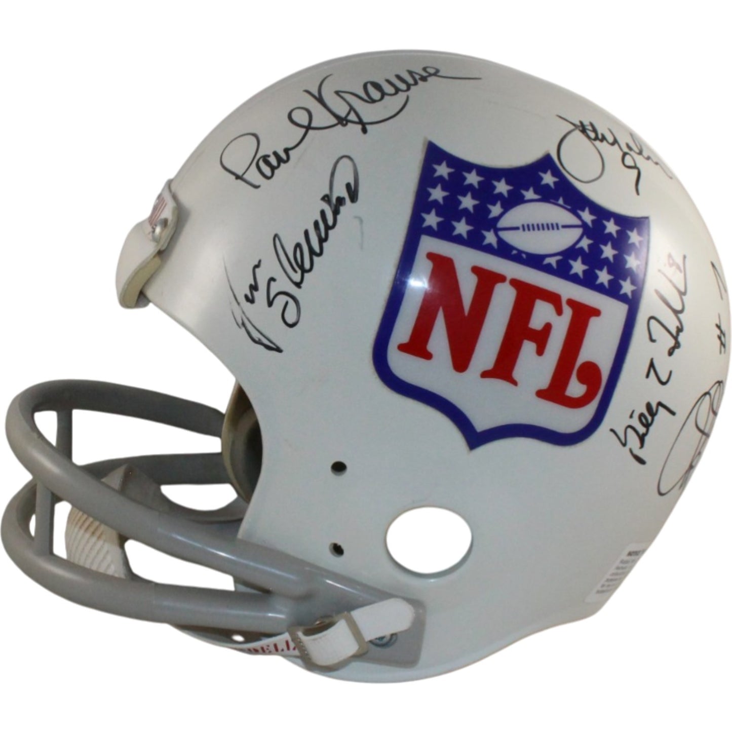 George Blanda, Paul Krause & Multi-Signed NFL Alumni Full Size 2-Bar Helmet