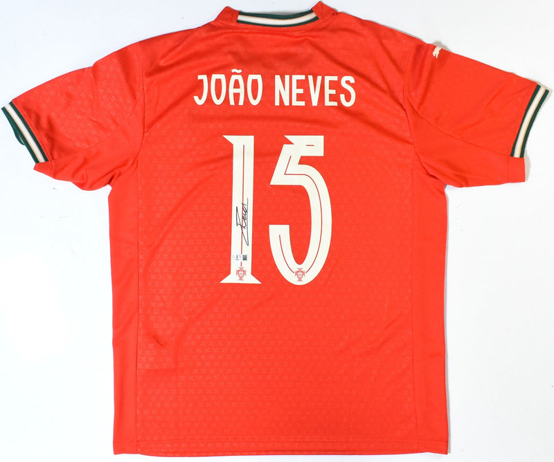 Joao Neves Autographed Portugal Home Soccer Jersey