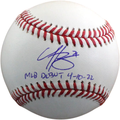 Hunter Greene Autographed Cincinnati Reds Baseball (MLB Debut Inscription)