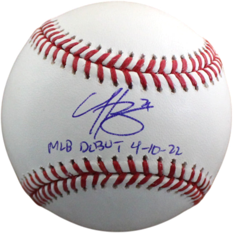 Hunter Greene Autographed Cincinnati Reds Baseball (MLB Debut Inscription)