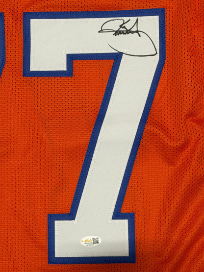 Karl Mecklenburg Signed Denver Broncos Custom Football Jersey (JSA Witness)