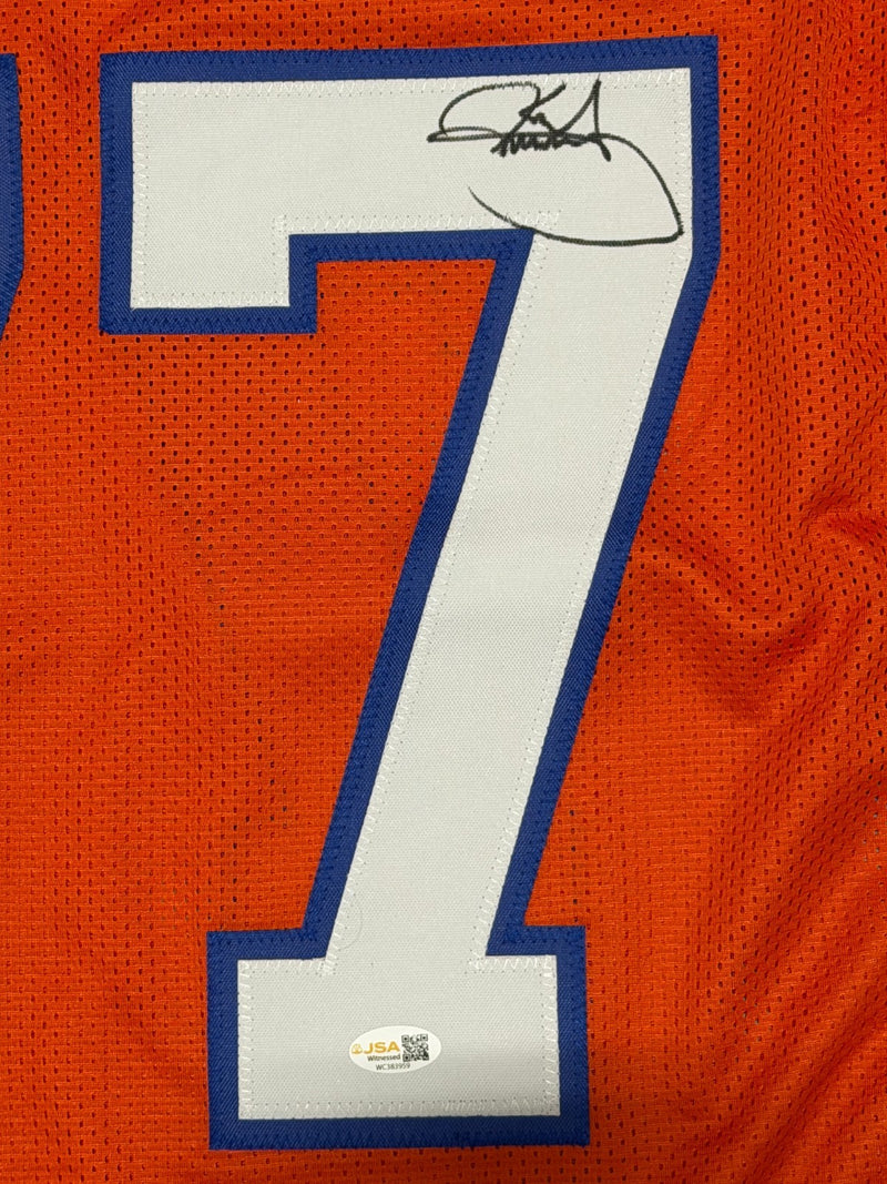 Karl Mecklenburg Signed Denver Broncos Custom Football Jersey (JSA Witness)
