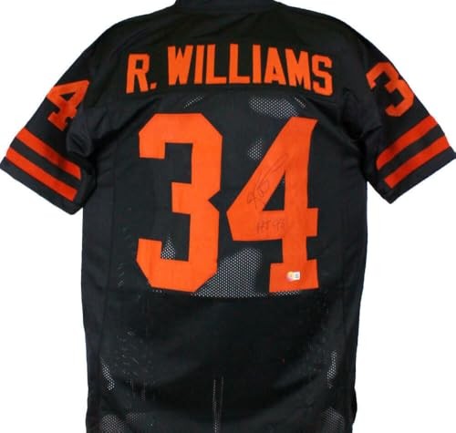 Ricky Williams Autographed Black Custom Jersey Inscribed HT 98
