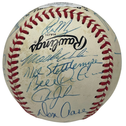 1989 New York Mets Team Signed Official National League Baseball JSA LOA