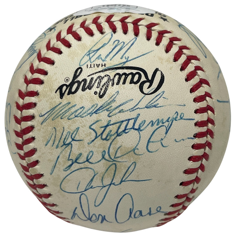 1989 New York Mets Team Signed Official National League Baseball JSA LOA