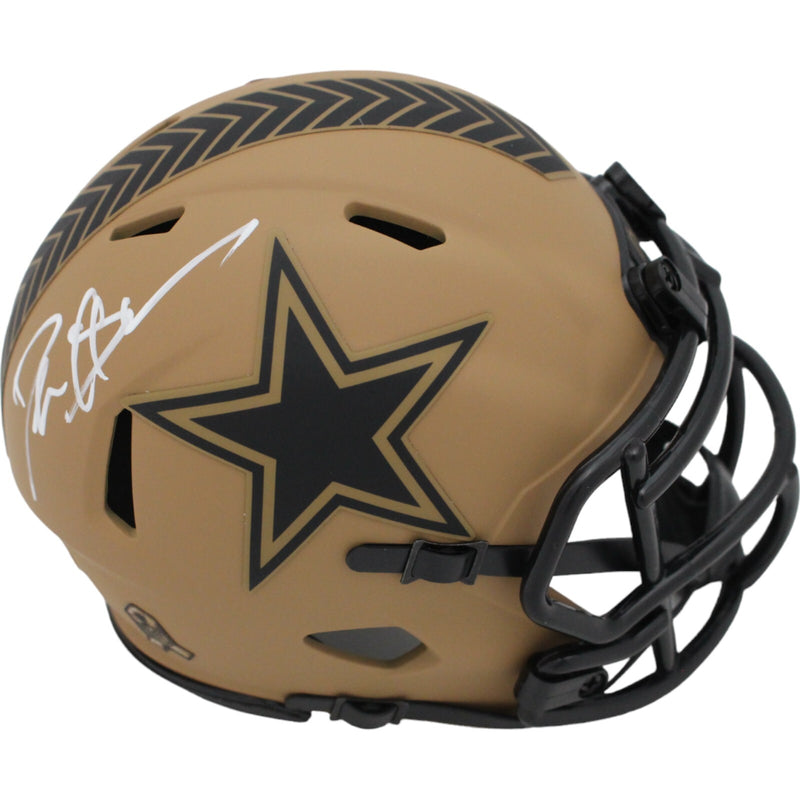Deion Sanders Dallas Cowboys 2023 Salute to Service Mini Helmet Beckett COA