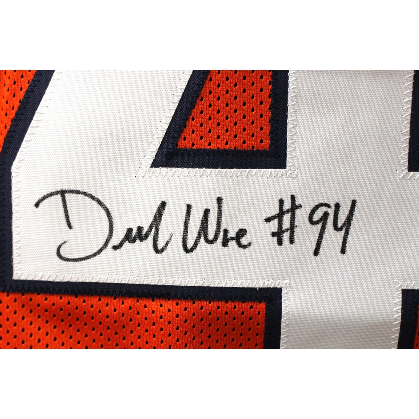 DeMarcus Ware Autographed Pro Style Orange Custom Jersey (Beckett)