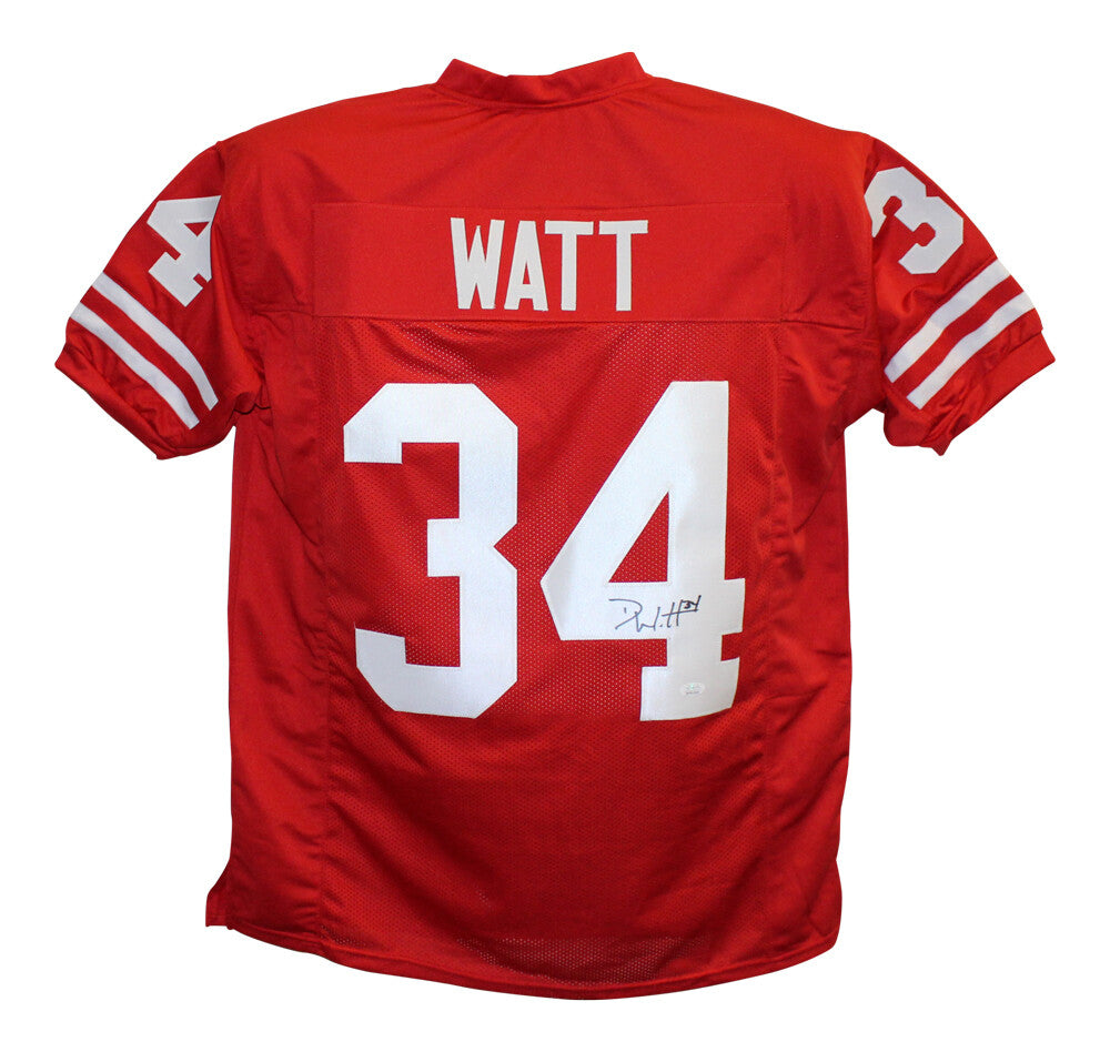 Derek Watt Signed Wisconsin Badgers Custom Football Jersey JSA