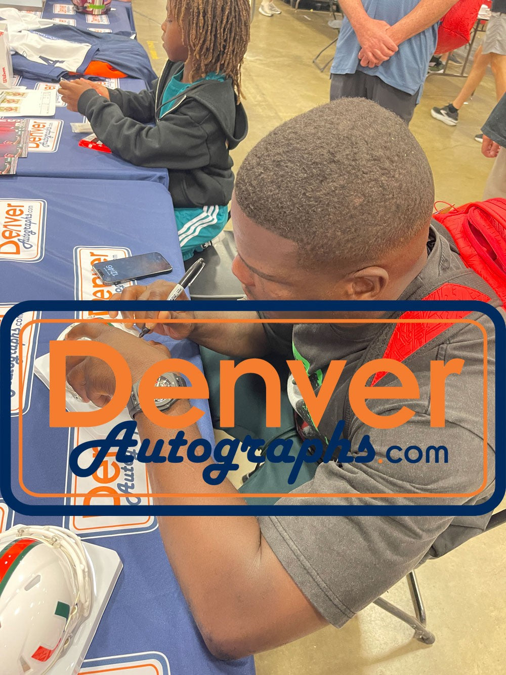 Frank Gore Autographed Miami Hurricanes Mini Helmet (Beckett COA)