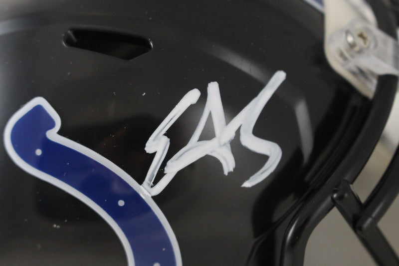 Edgerrin James Signed Indianapolis Colts 2023 Alternate Mini Helmet