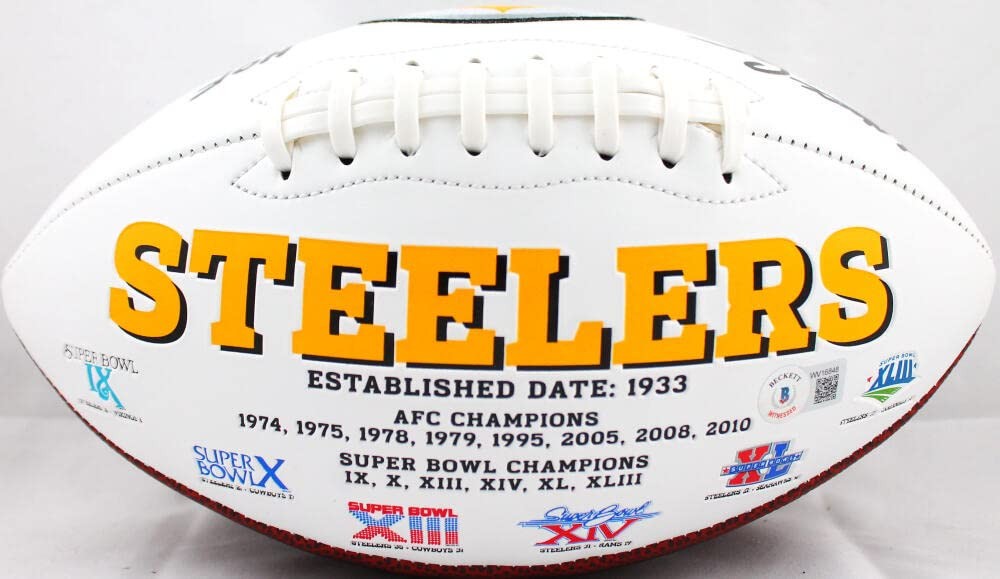 Lynn Swann Signed Pittsburgh Steelers Logo Football with HOF Inscription