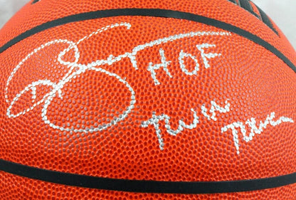 Ralph Sampson & Hakeem Olajuwon Signed Wilson NBA Basketball