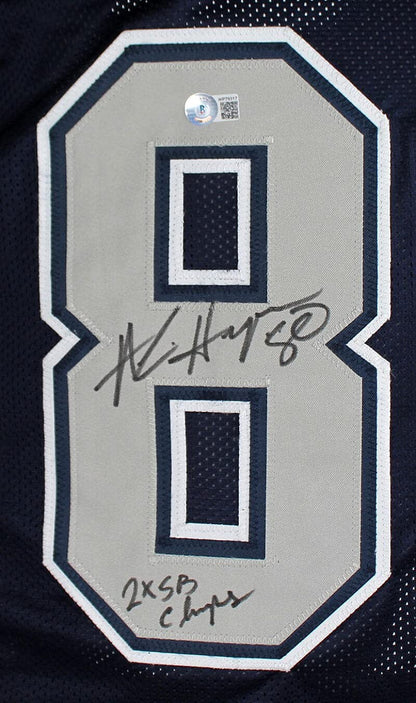 Alvin Harper Signed Dallas Cowboys Custom Blue Jersey "2x SB Champs"