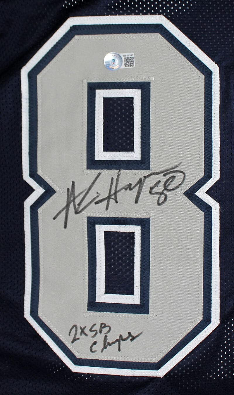 Alvin Harper Signed Dallas Cowboys Custom Blue Jersey "2x SB Champs"