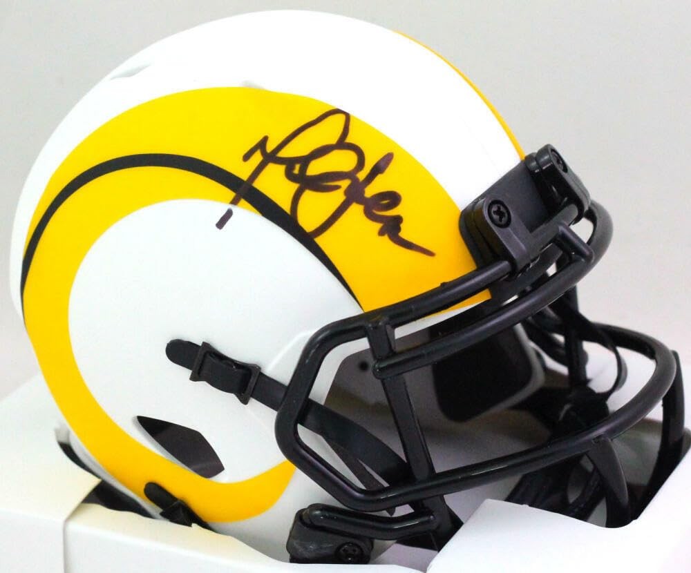 Marshall Faulk Signed St. Louis Rams Lunar Mini Helmet