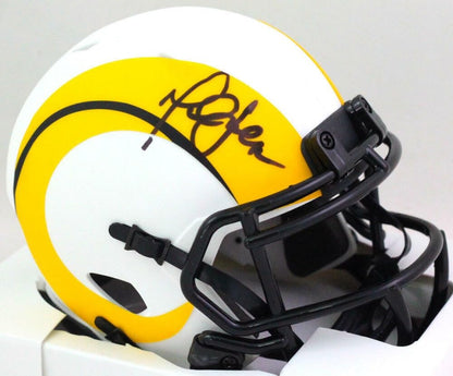 Marshall Faulk Signed St. Louis Rams Lunar Mini Helmet