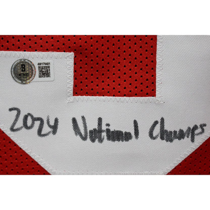 Jack Sawyer Signed College Style Red Jersey (24 National Champs)