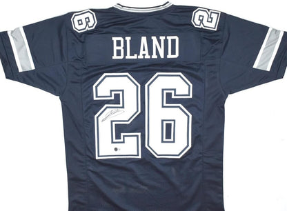 DaRon Bland Autographed Dallas Cowboys Custom Blue Jersey