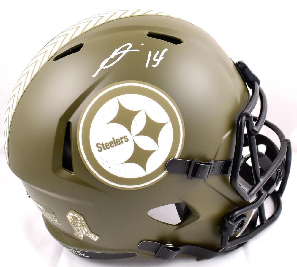 George Pickens Signed Pittsburgh Steelers Salute to Service Full Size Helmet