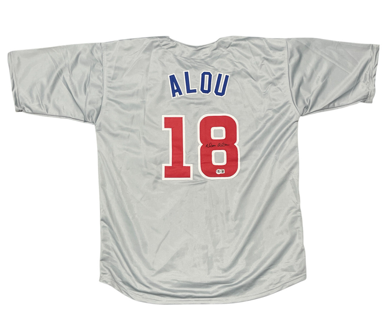Moises Alou Signed Chicago Cubs Custom Baseball Jersey (Beckett COA)