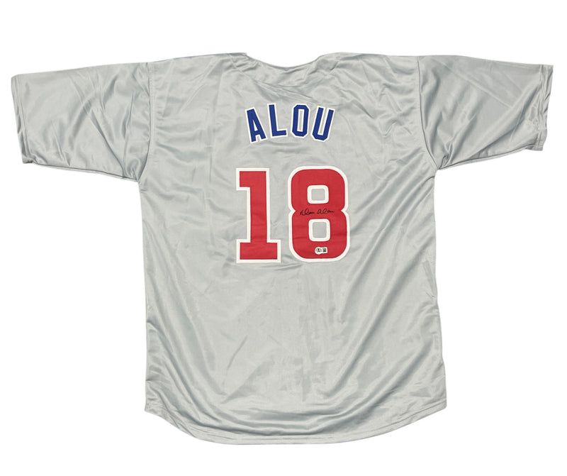 Moises Alou Signed Chicago Cubs Custom Baseball Jersey (Beckett COA)
