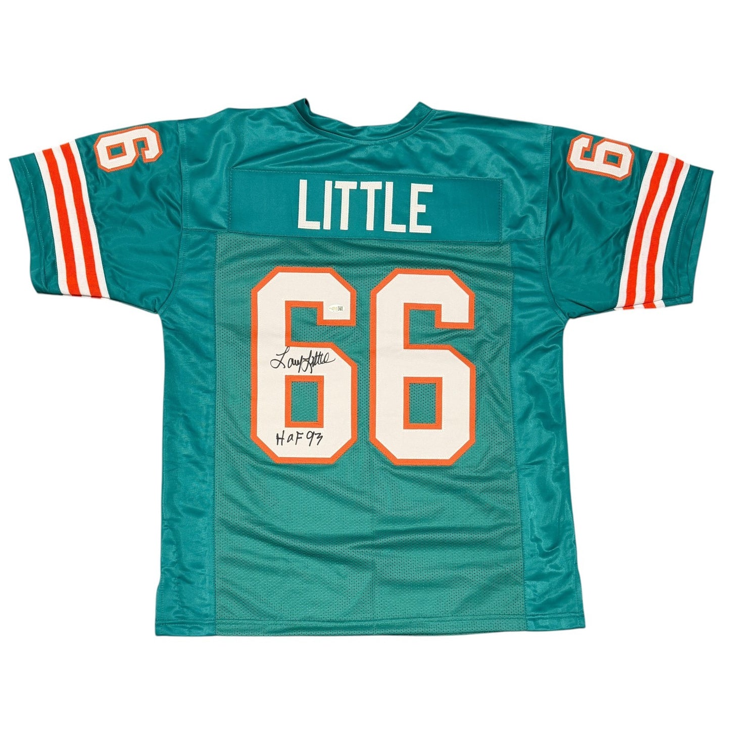 Larry Little Miami Dolphins Signed Custom Jersey (HOF 93) - JSA Witness