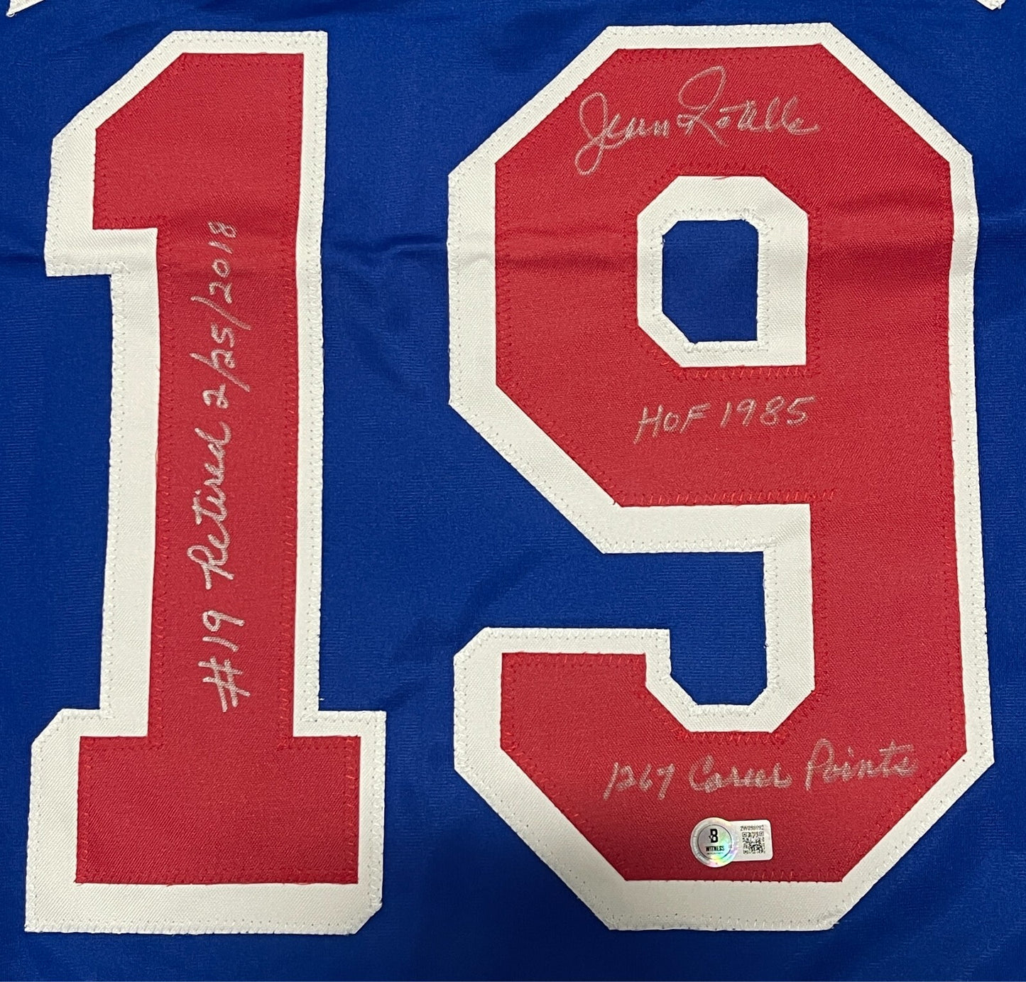 Jean Ratelle Signed Custom New York Rangers Jersey (3 Inscriptions)