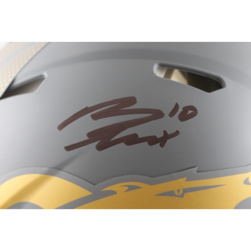 Bo Nix Denver Broncos Autographed Full Size Authentic Slate Helmet