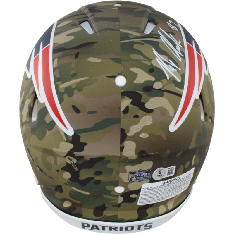 Rob Gronkowski Autographed New England Patriots Full Size Pro Camo Helmet