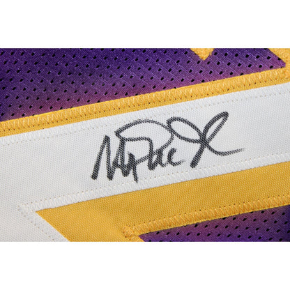 Magic Johnson Autographed Los Angeles Lakers Showtime Purple Jersey