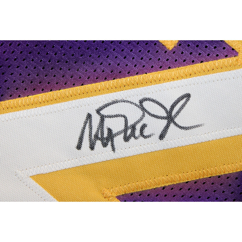 Magic Johnson Autographed Los Angeles Lakers Showtime Purple Jersey