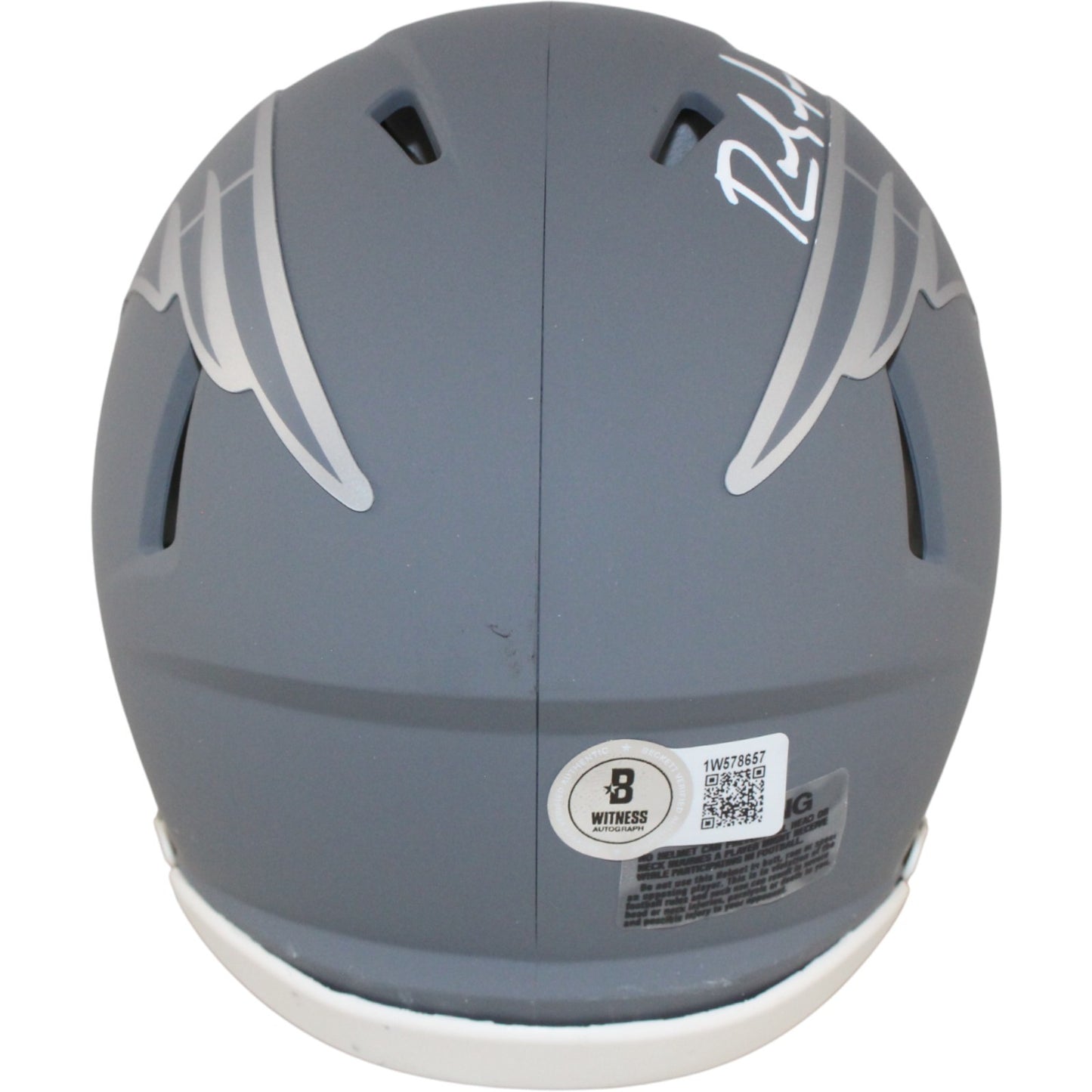 Randy Moss Signed New England Patriots Slate Alternate Mini Helmet