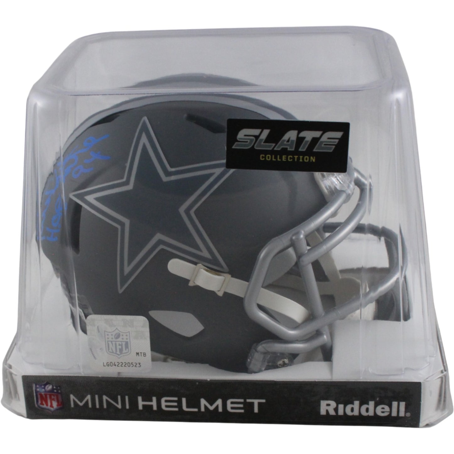 Randy White Dallas Cowboys Signed Slate Mini Helmet (HOF Inscription)