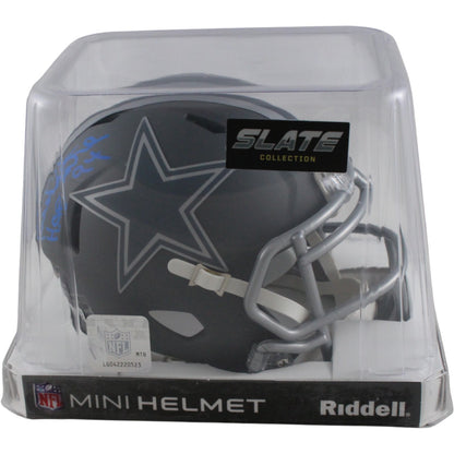 Randy White Dallas Cowboys Signed Slate Mini Helmet (HOF Inscription)