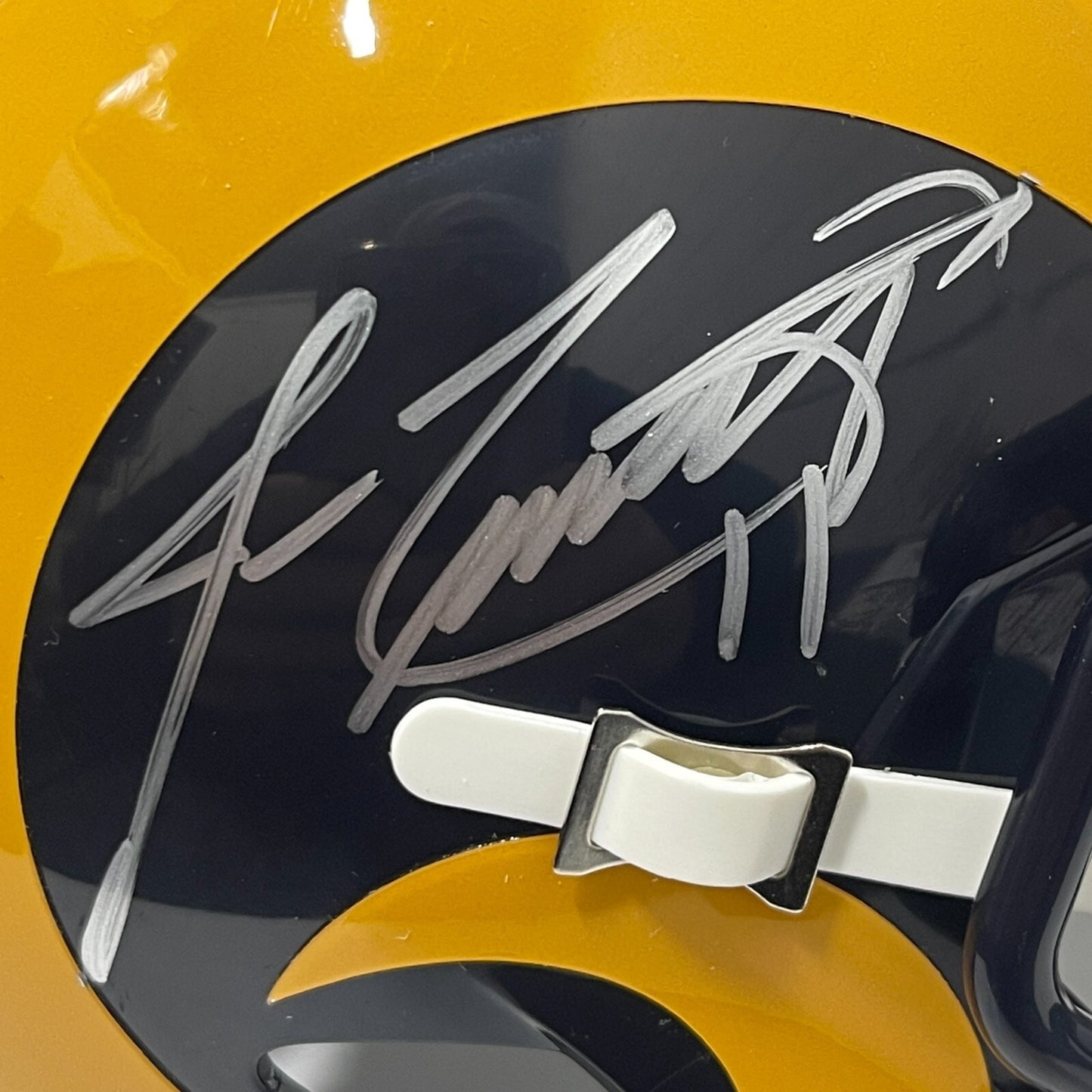 Jim Everett Signed Los Angeles Rams Throwback Mini Helmet Beckett