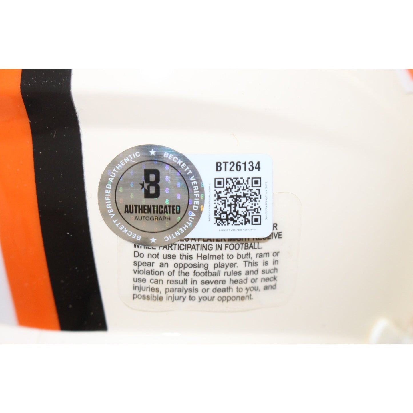 Boomer Esiason Autographed Cincinnati Bengals Retro Mini Helmet